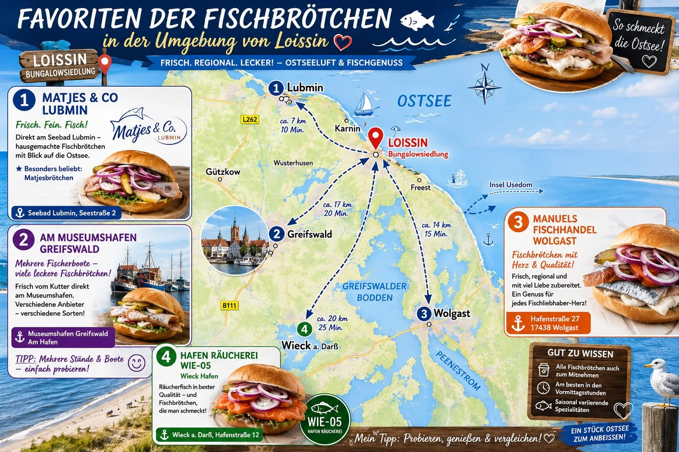 Favoriten der Fischbrötchen in der Umgebung von Loissin