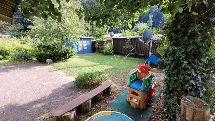 Garten mit Spielbereich am Ferienhaus Heiterkite