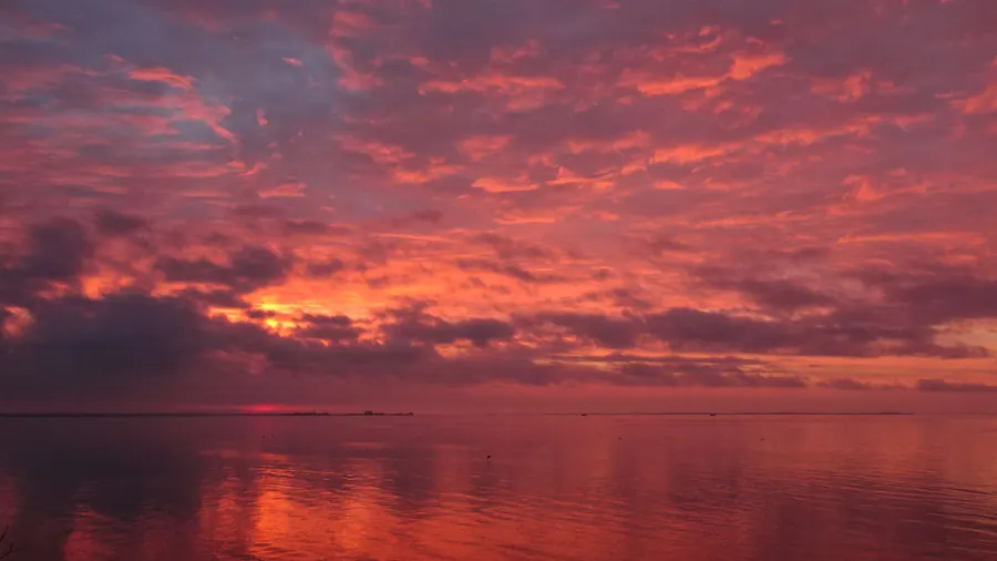 Abendrot über dem Greifswalder Bodden